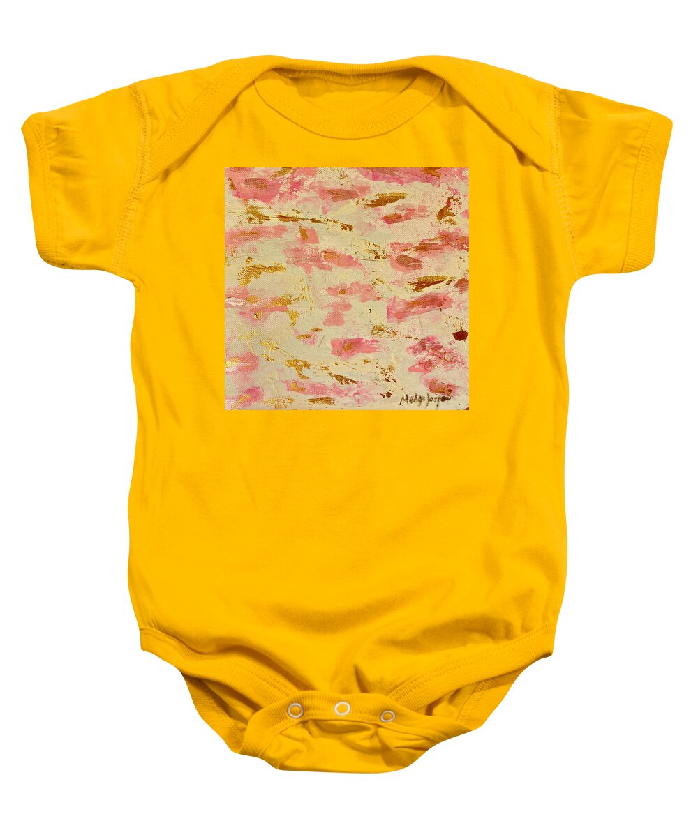 Rose Baby Onesie featuring the painting Rosy by Medge Jaspan