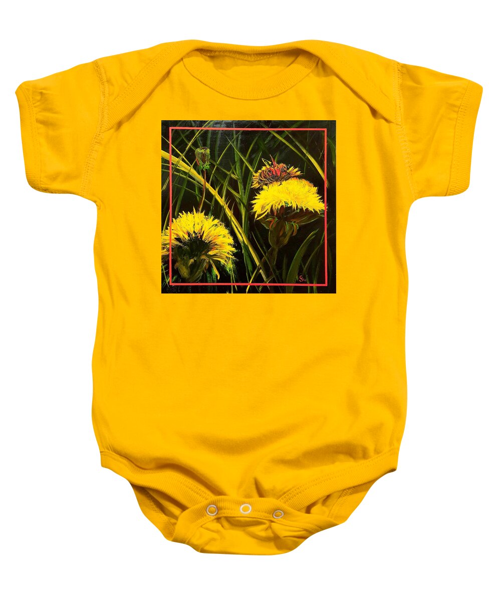 Bees Baby Onesie featuring the painting Save the Bees by Cheryl Nancy Ann Gordon
