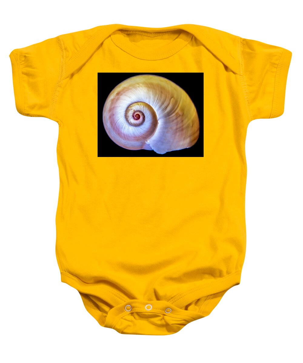 Seashell Baby Onesie featuring the photograph Sea Shell by WAZgriffin Digital