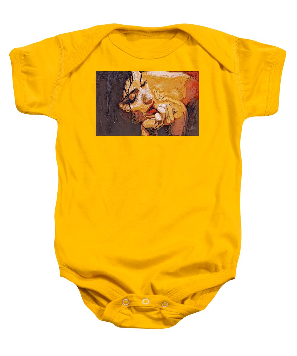 Sensual Baby Onesie featuring the digital art Sense and Sensuality by Sol Luckman