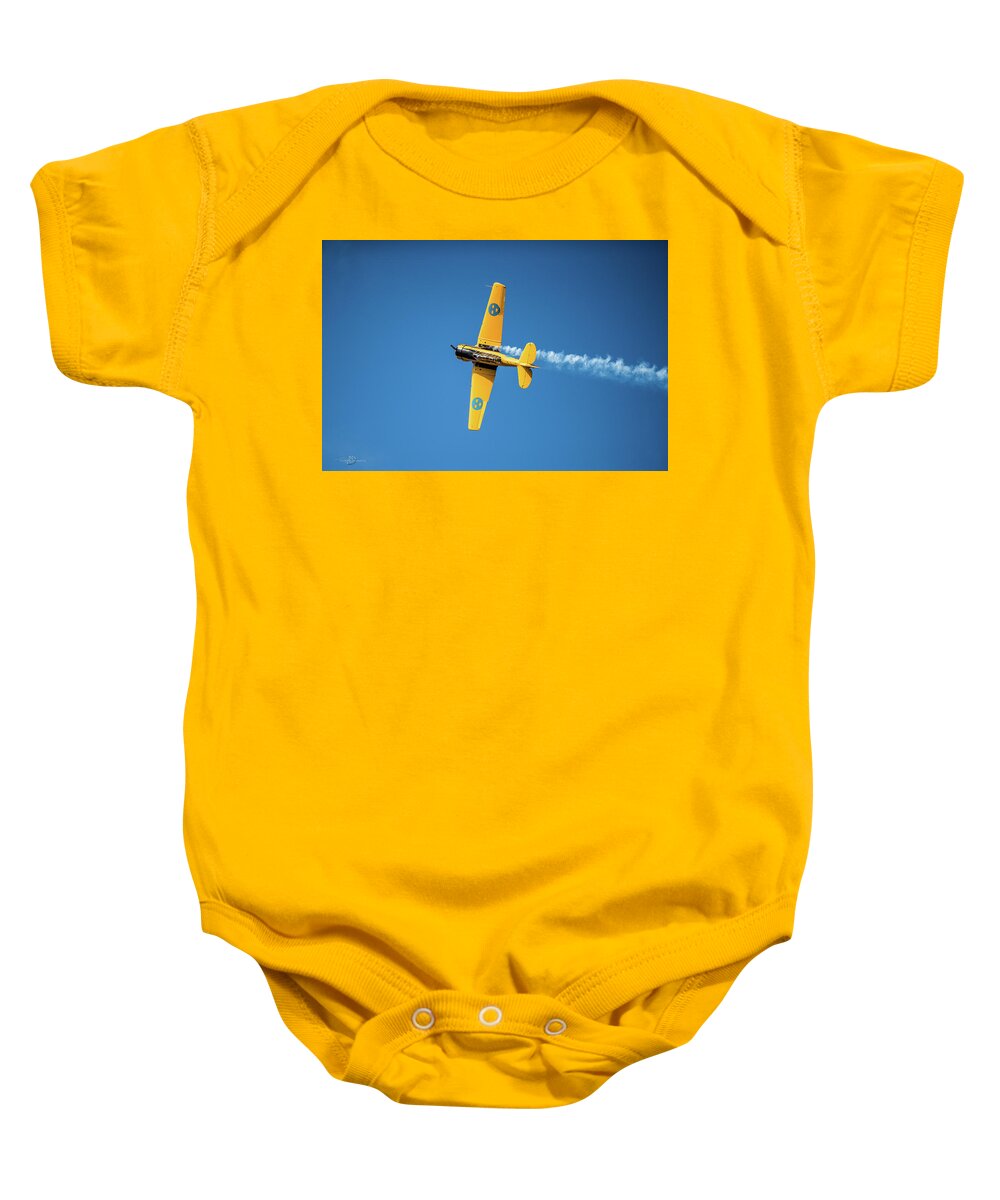 Sk 16a Baby Onesie featuring the photograph SK16A with the Swedish three crowns by Torbjorn Swenelius