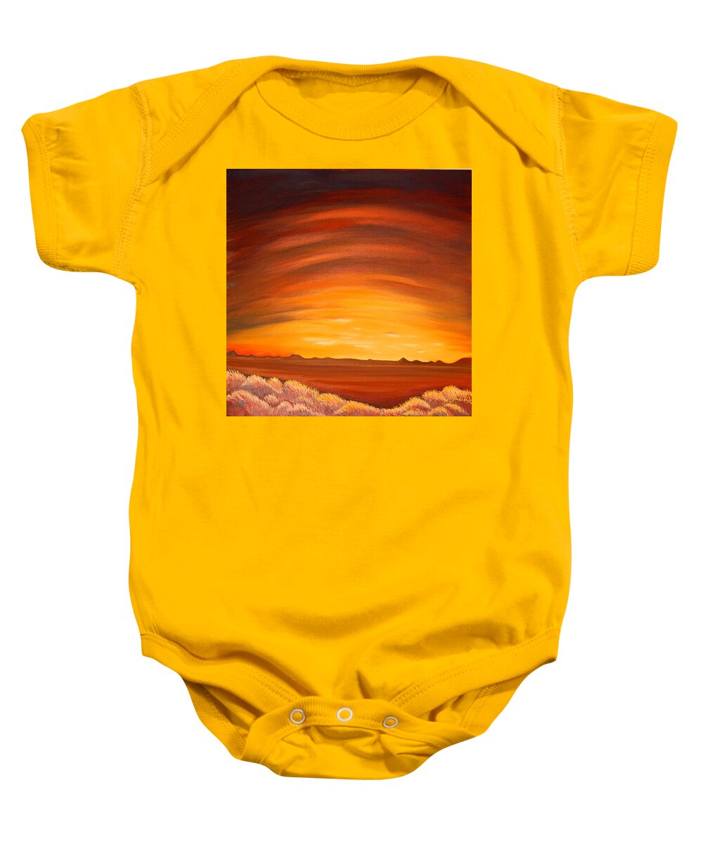 Spinifex Baby Onesie featuring the painting Spinifex by Franci Hepburn