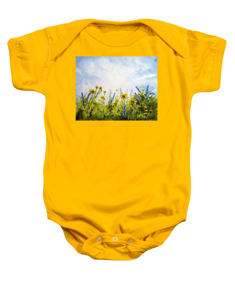 Spring Baby Onesie featuring the painting Spring Flowers by Kelly Mills