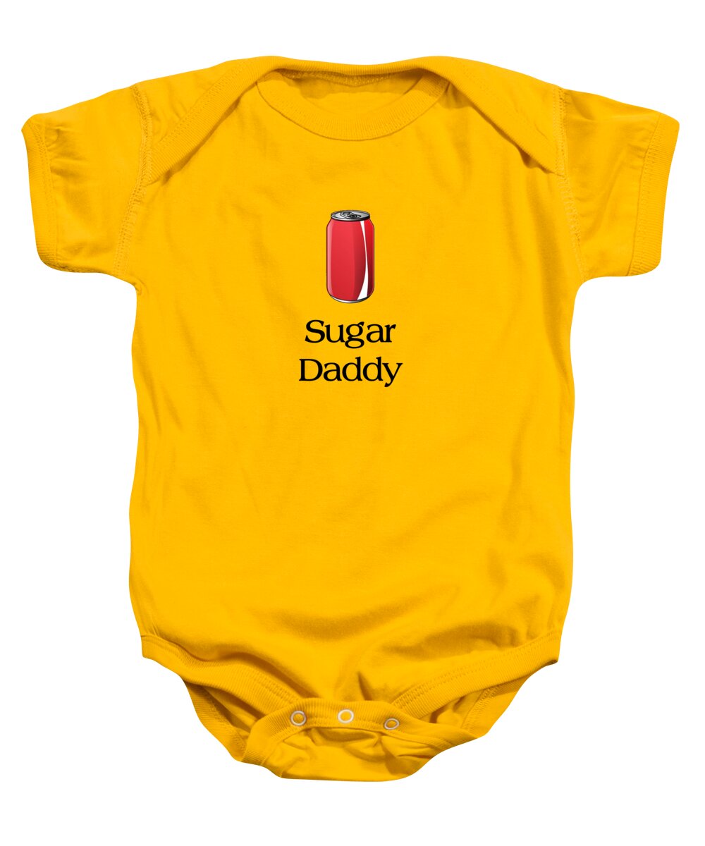 Sugar Daddy Baby Onesie featuring the digital art Sugar Daddy by Az Jackson