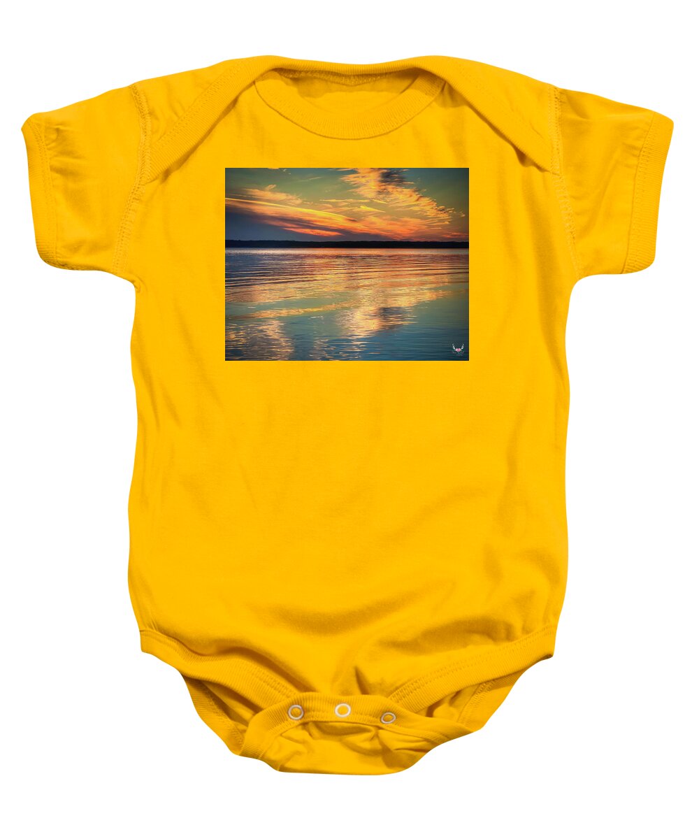Sunset Baby Onesie featuring the photograph Sunset Glory by Pam Rendall
