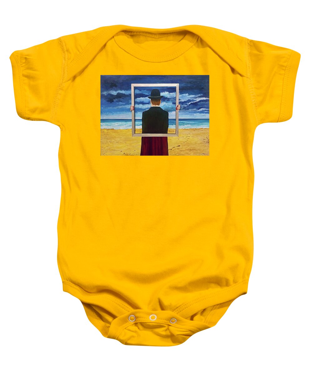 Fate Baby Onesie featuring the painting The Hands of Fate by Thomas Blood