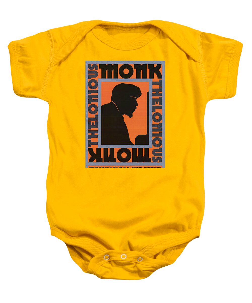 Thelonious Monk Baby Onesie featuring the photograph Thelonious Monk by Imagery-at- Work
