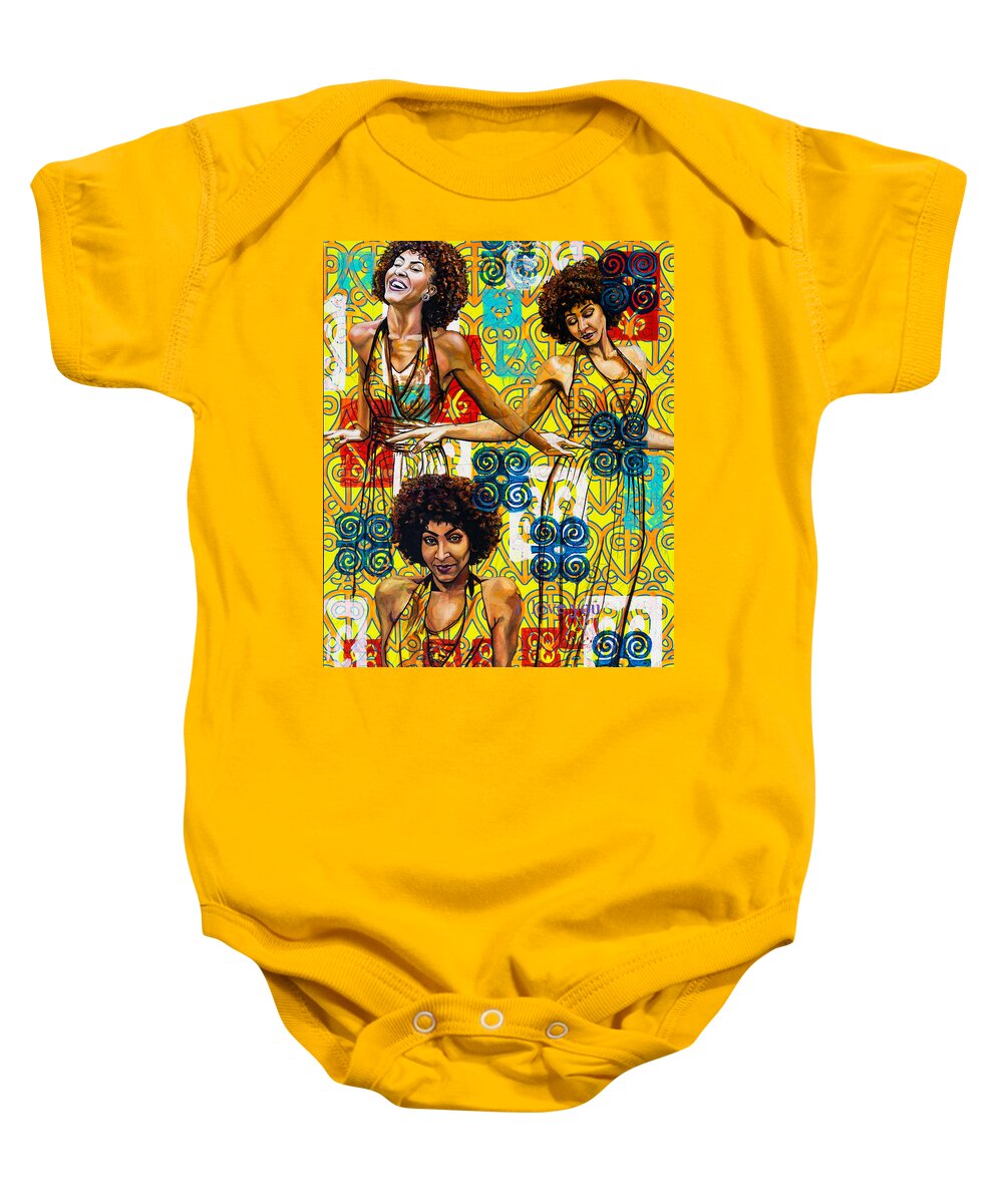  Baby Onesie featuring the painting Three Phases Of She by Clayton Singleton