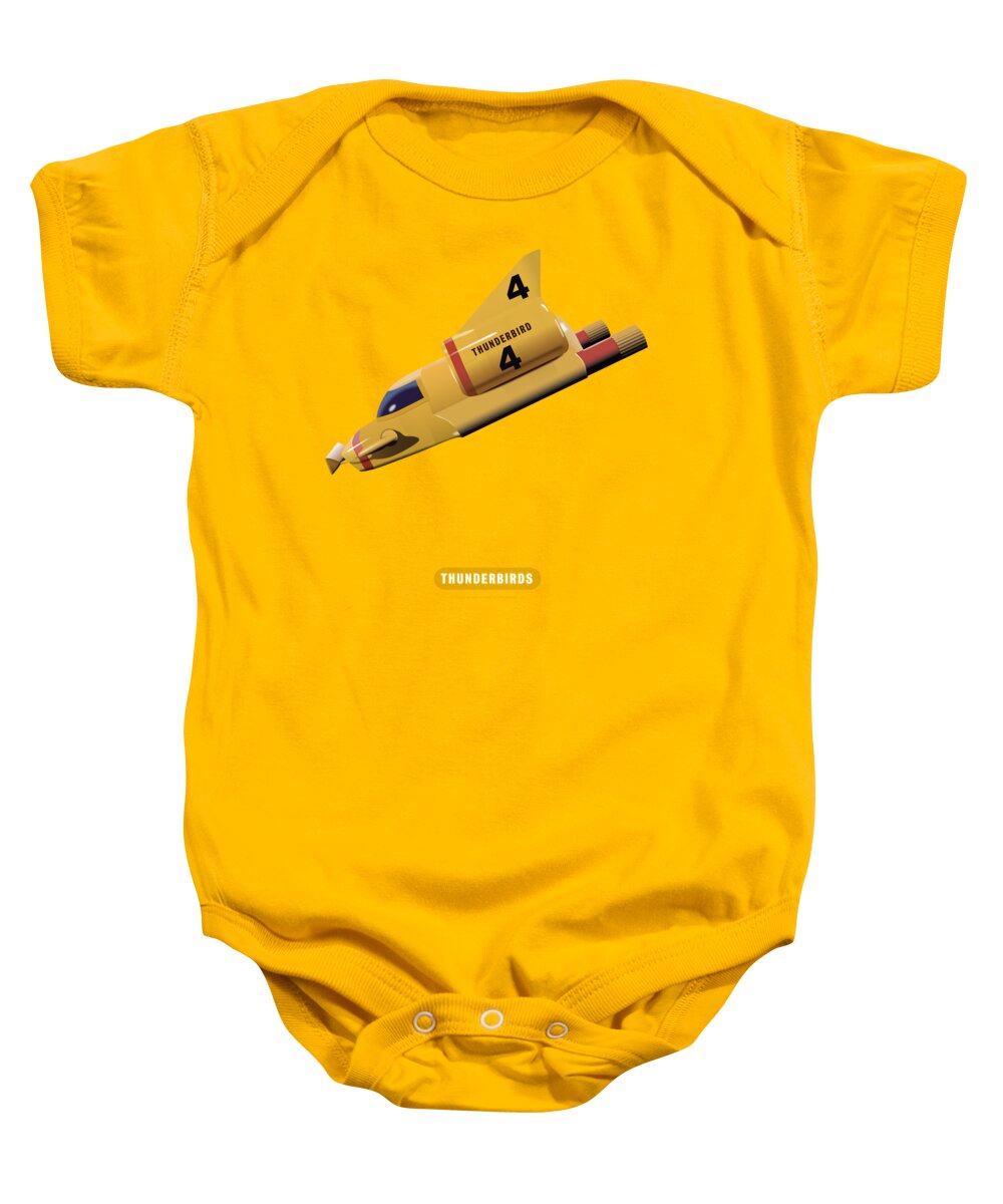 Movie Poster Baby Onesie featuring the digital art Thunderbirds - Alternative Movie Poster by Movie Poster Boy