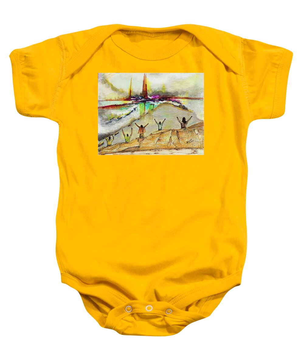  Baby Onesie featuring the painting U R Yahweh by Relique Dorcis