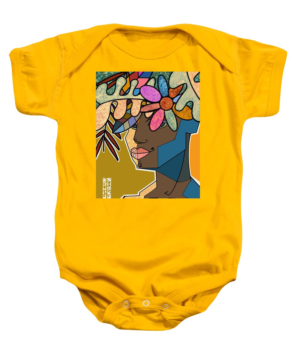 Nature Baby Onesie featuring the painting We Are Nature by Oscar Ortiz