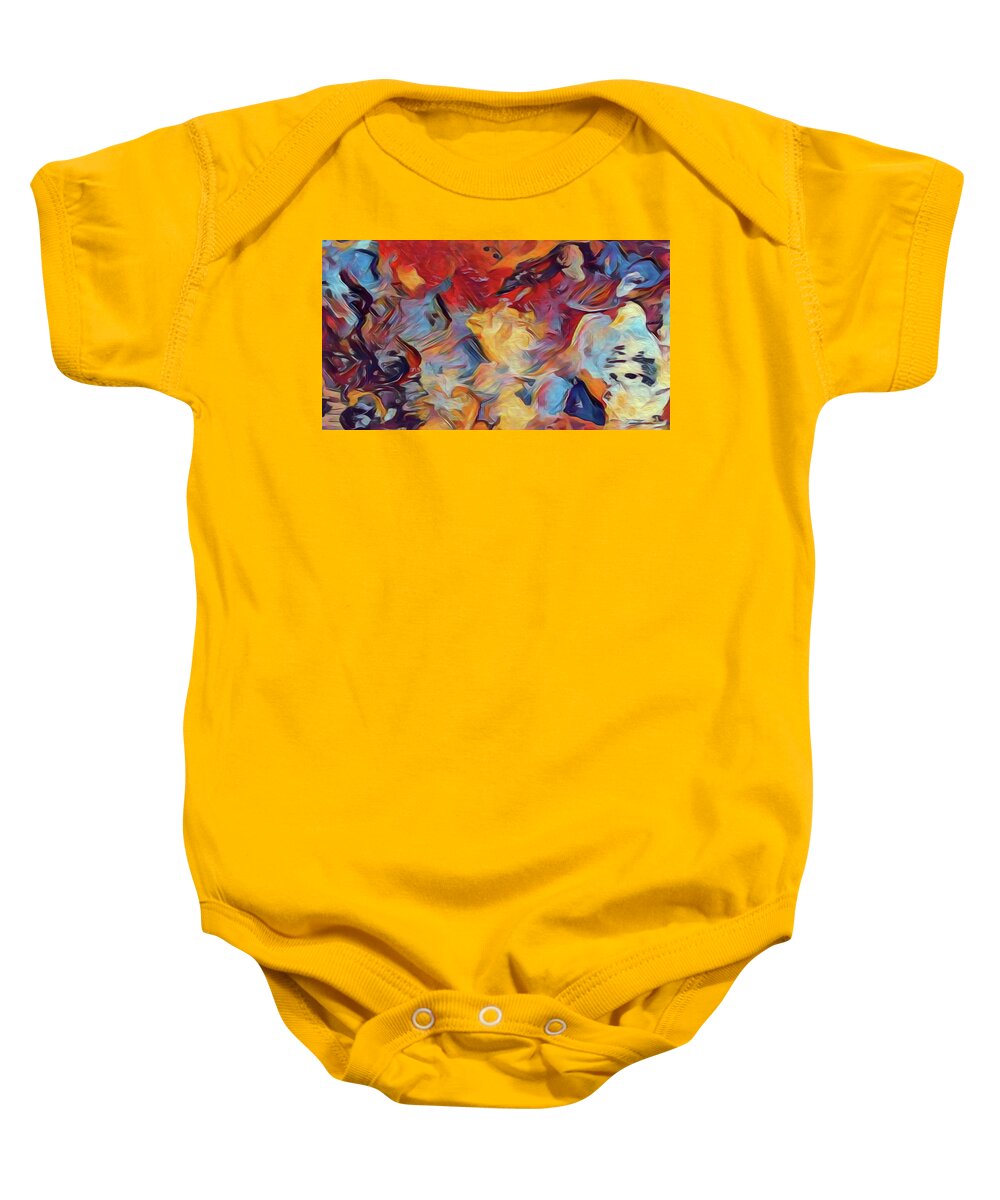 Beginning Baby Onesie featuring the digital art Where is All Begins in Abstract by Randy Welborn