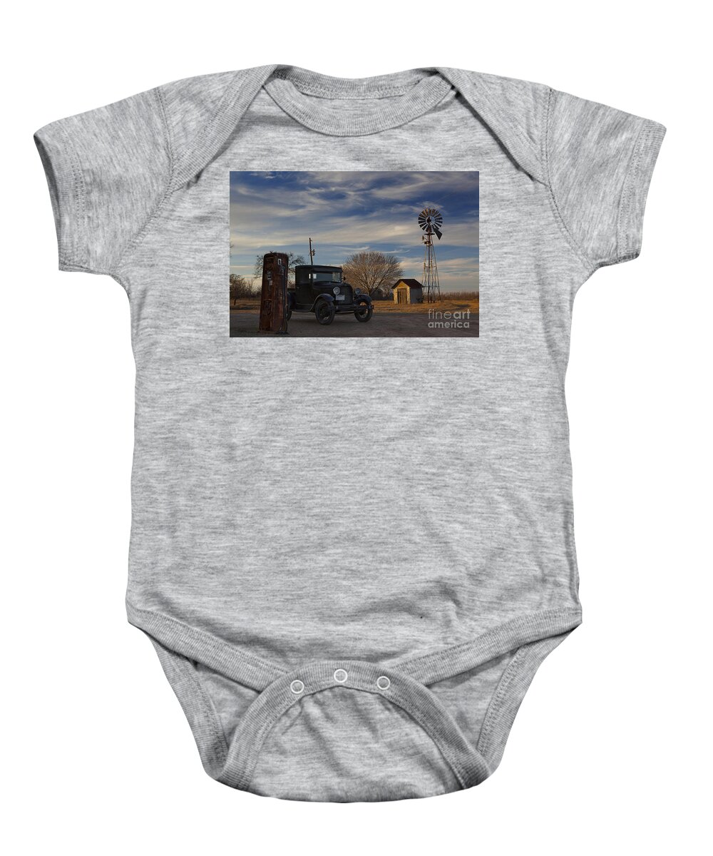 Americana Baby Onesie featuring the photograph A lost era by Keith Kapple