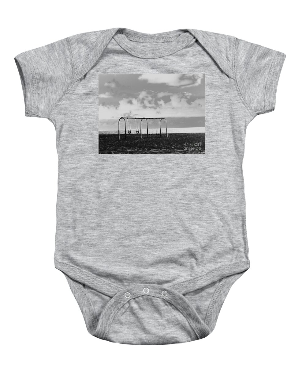 Black And White Photograph Baby Onesie featuring the photograph I see trees... by Fei A