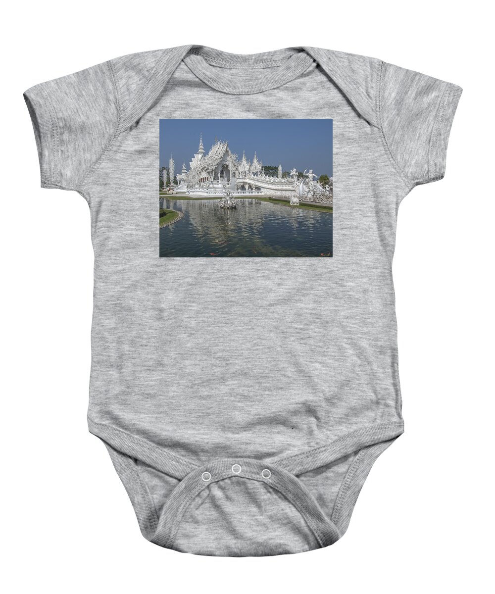 Scenic Baby Onesie featuring the photograph Wat Rong Khun Ubosot DTHCR0001 by Gerry Gantt