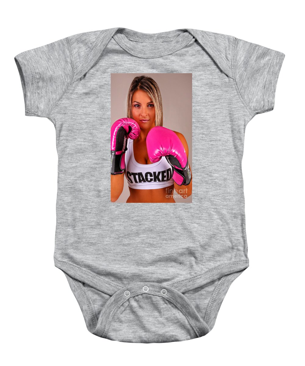 Melissa Dero Baby Onesie featuring the photograph Ready to Rumble - Boxing #1 by Lee Dos Santos