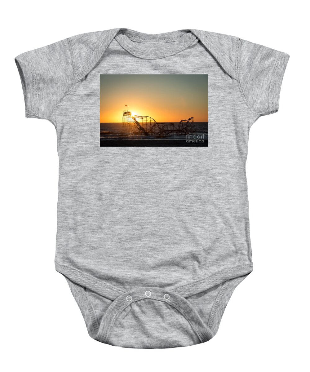 Mikeversprill.com Baby Onesie featuring the photograph Roller Coaster Sunrise #1 by Michael Ver Sprill