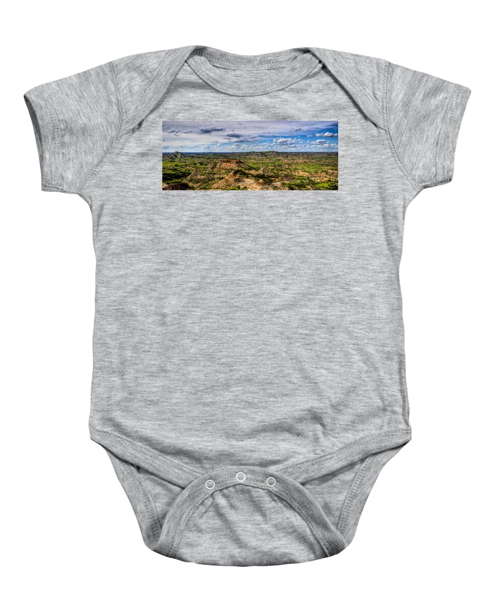 Painted Hills Baby Onesie featuring the photograph The Badlands #1 by Jonny D