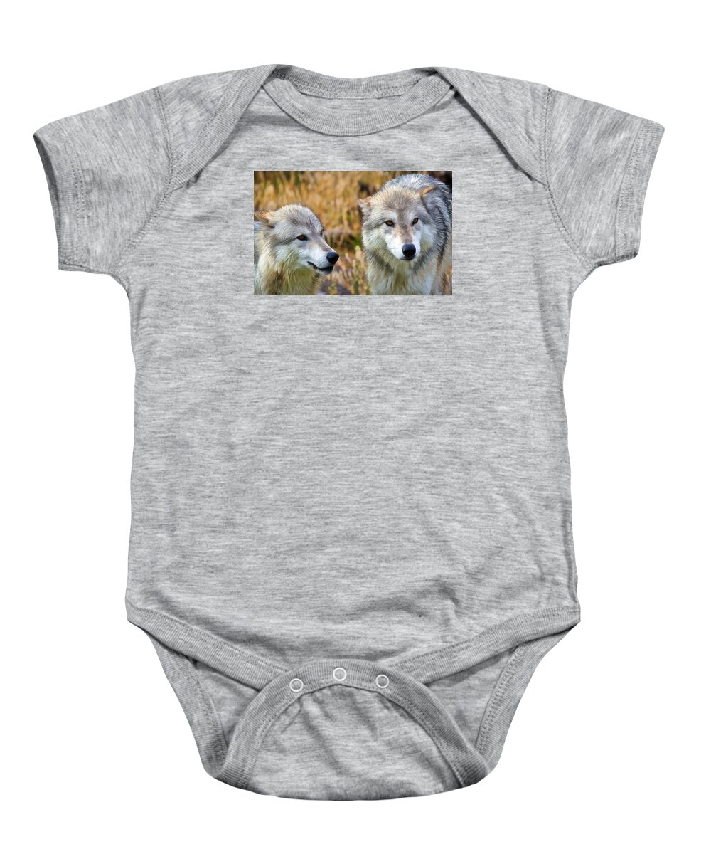 Wolves Baby Onesie featuring the photograph The Eyes Have It by Athena Mckinzie