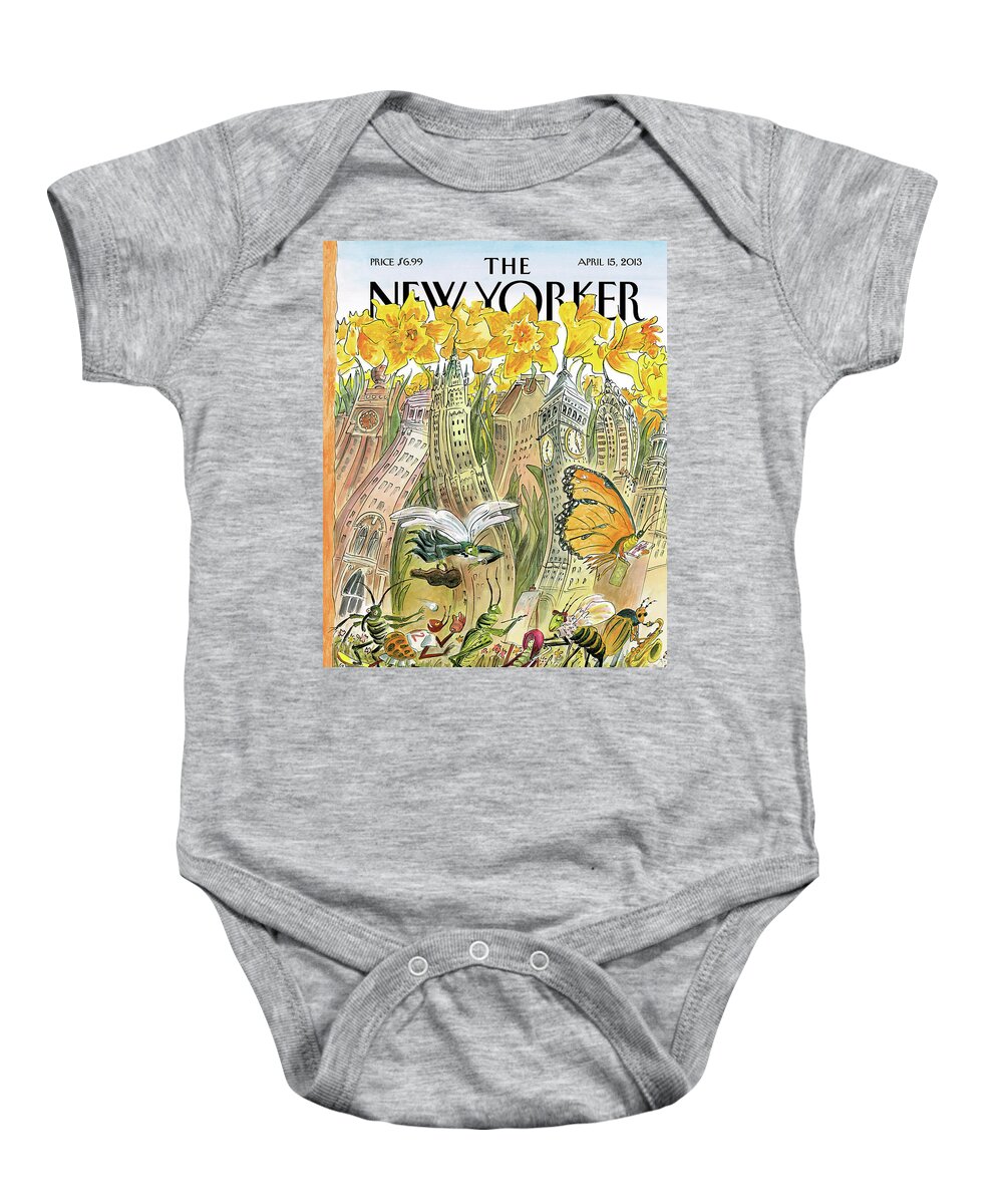 Blossom Baby Onesie featuring the painting Blossom Time by Edward Sorel