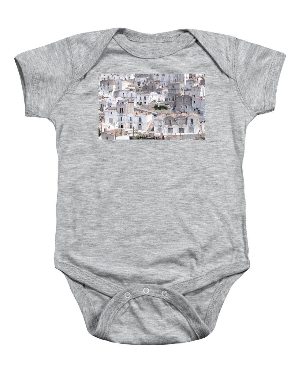 Bourbons Baby Onesie featuring the photograph View of Monte S. Angelo #1 by Archangelus Gallery
