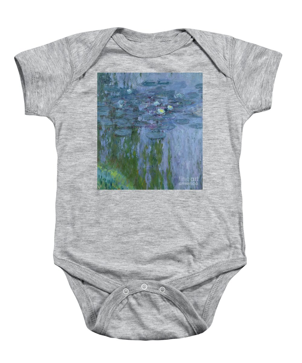 Nympheas Baby Onesie featuring the painting Waterlilies by Claude Monet
