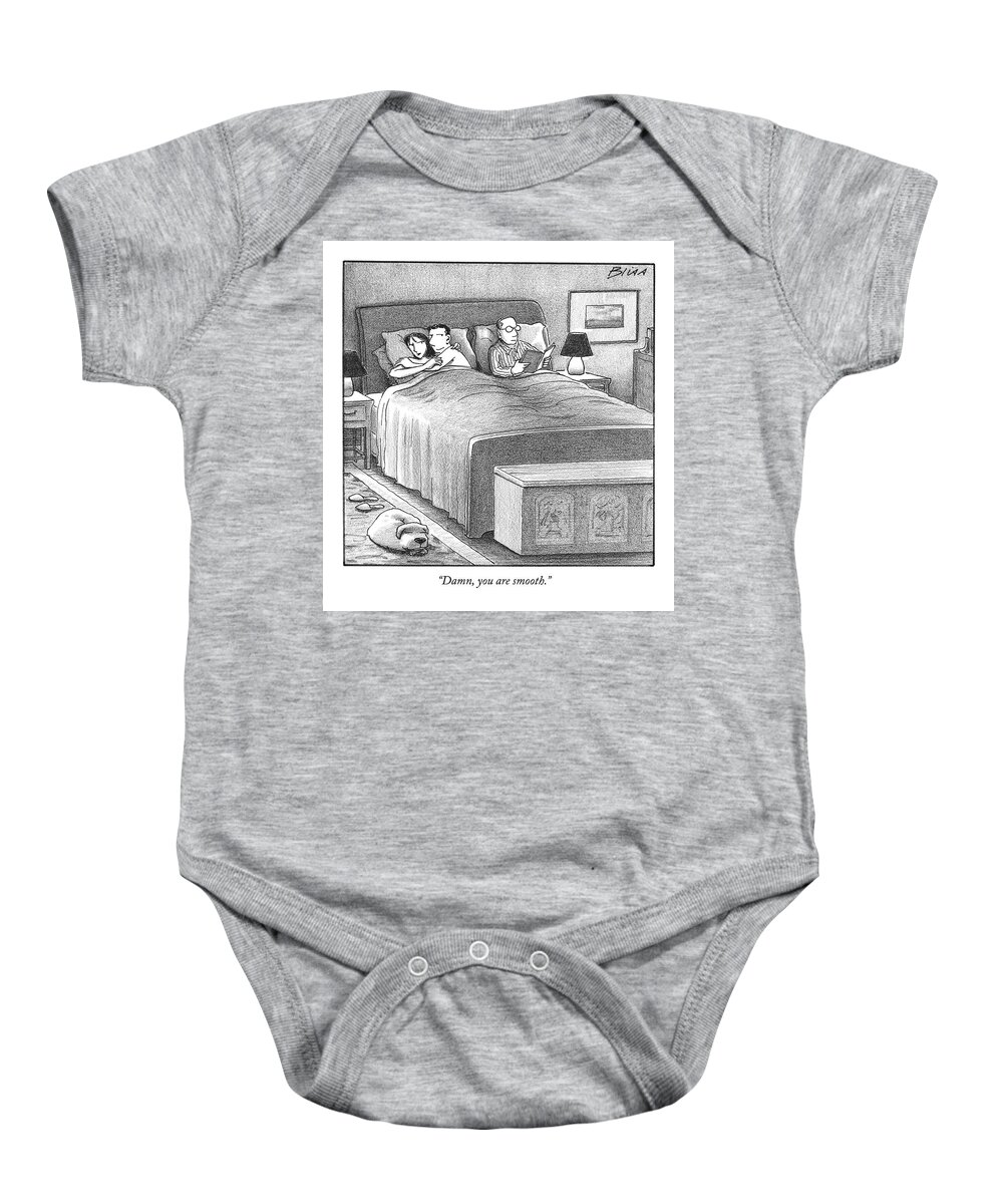 Adultery Baby Onesie featuring the drawing Damn, You Are Smooth by Harry Bliss