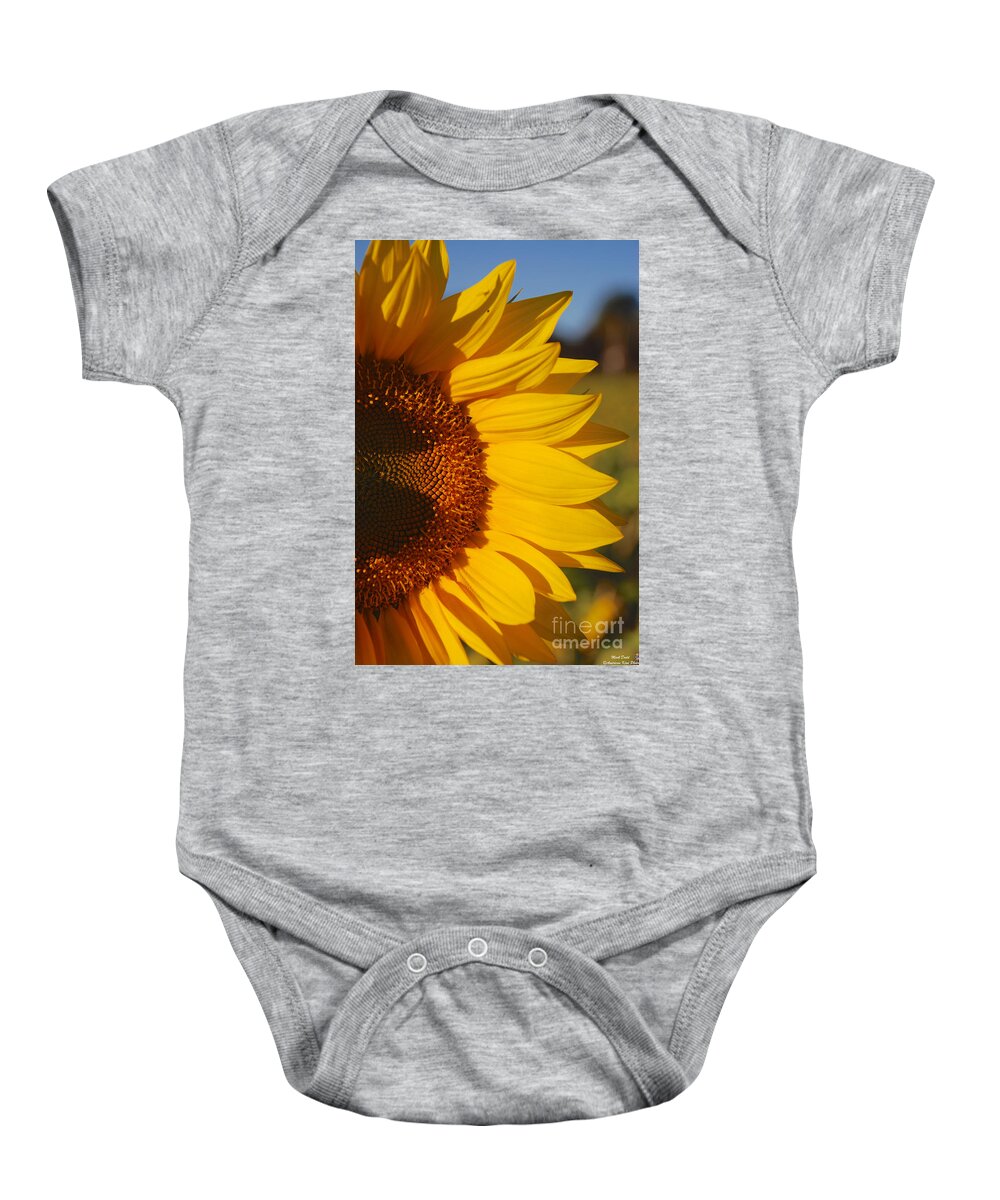 Farm Baby Onesie featuring the photograph Sunflower #15 by Mark Dodd