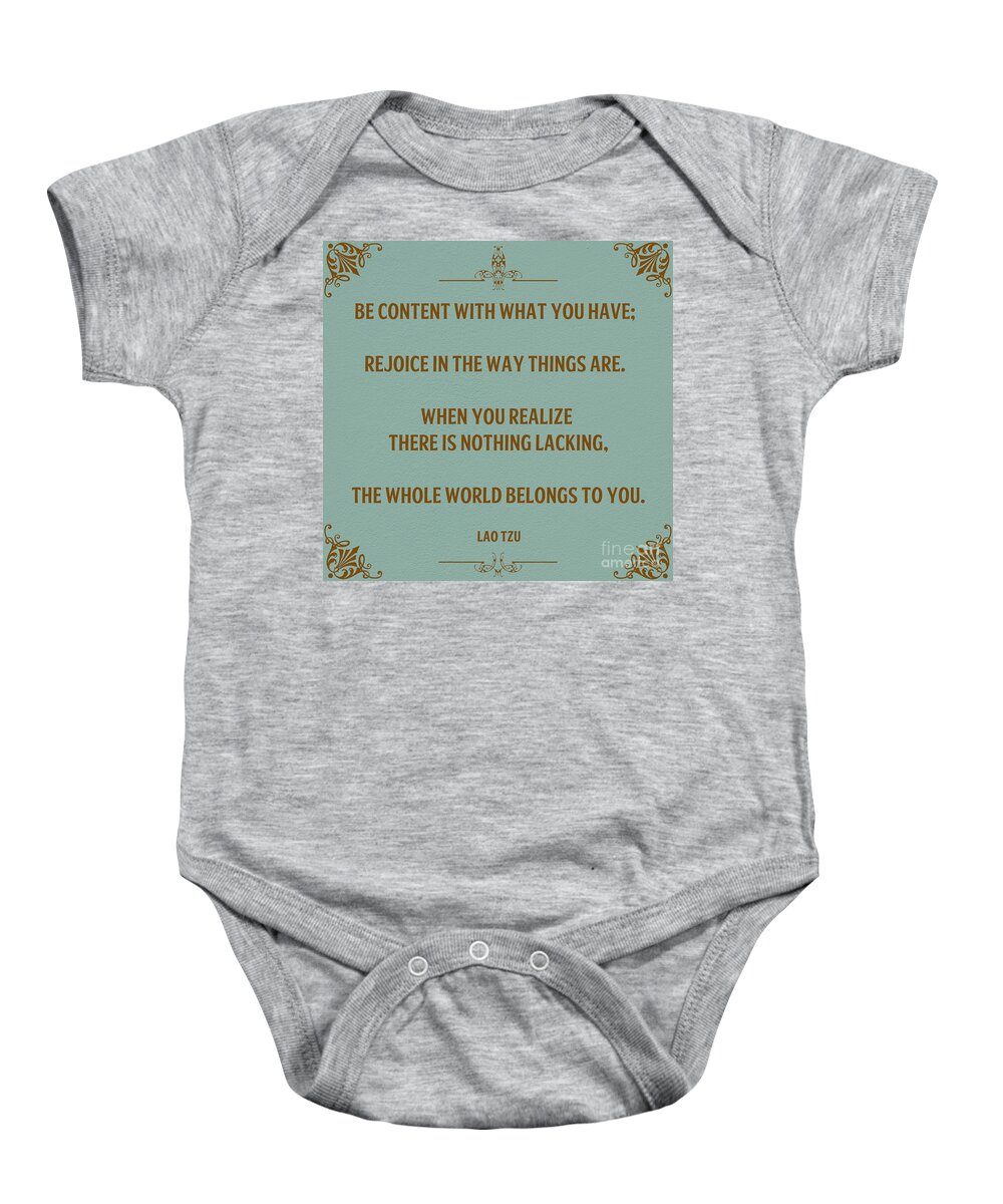  Baby Onesie featuring the photograph 169- Lao Tzu by Joseph Keane