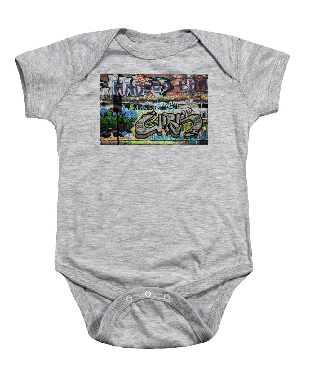 Photography Baby Onesie featuring the photograph Artistic Graffiti On The U2 Wall #2 by Panoramic Images