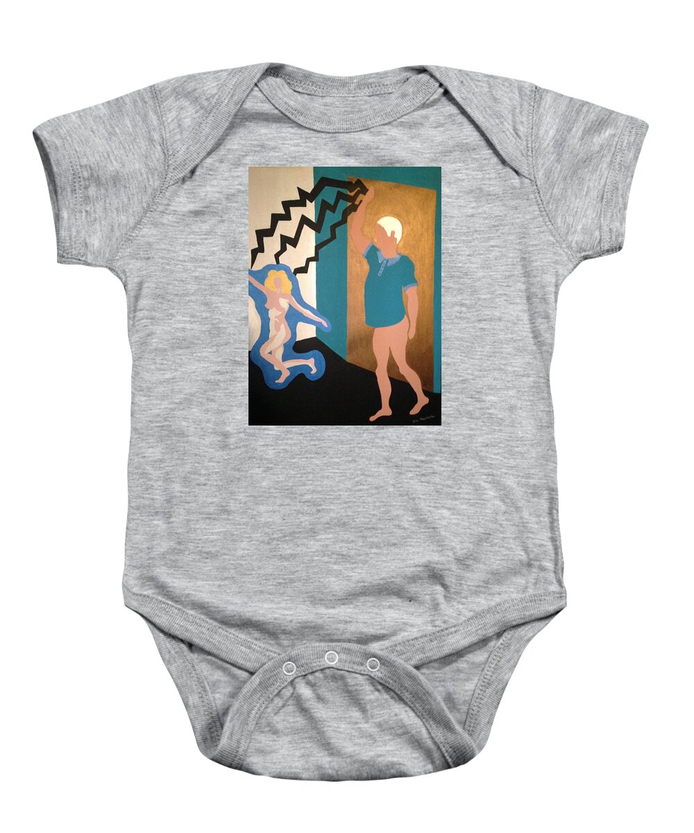 Father Baby Onesie featuring the painting Gone #2 by Erika Jean Chamberlin