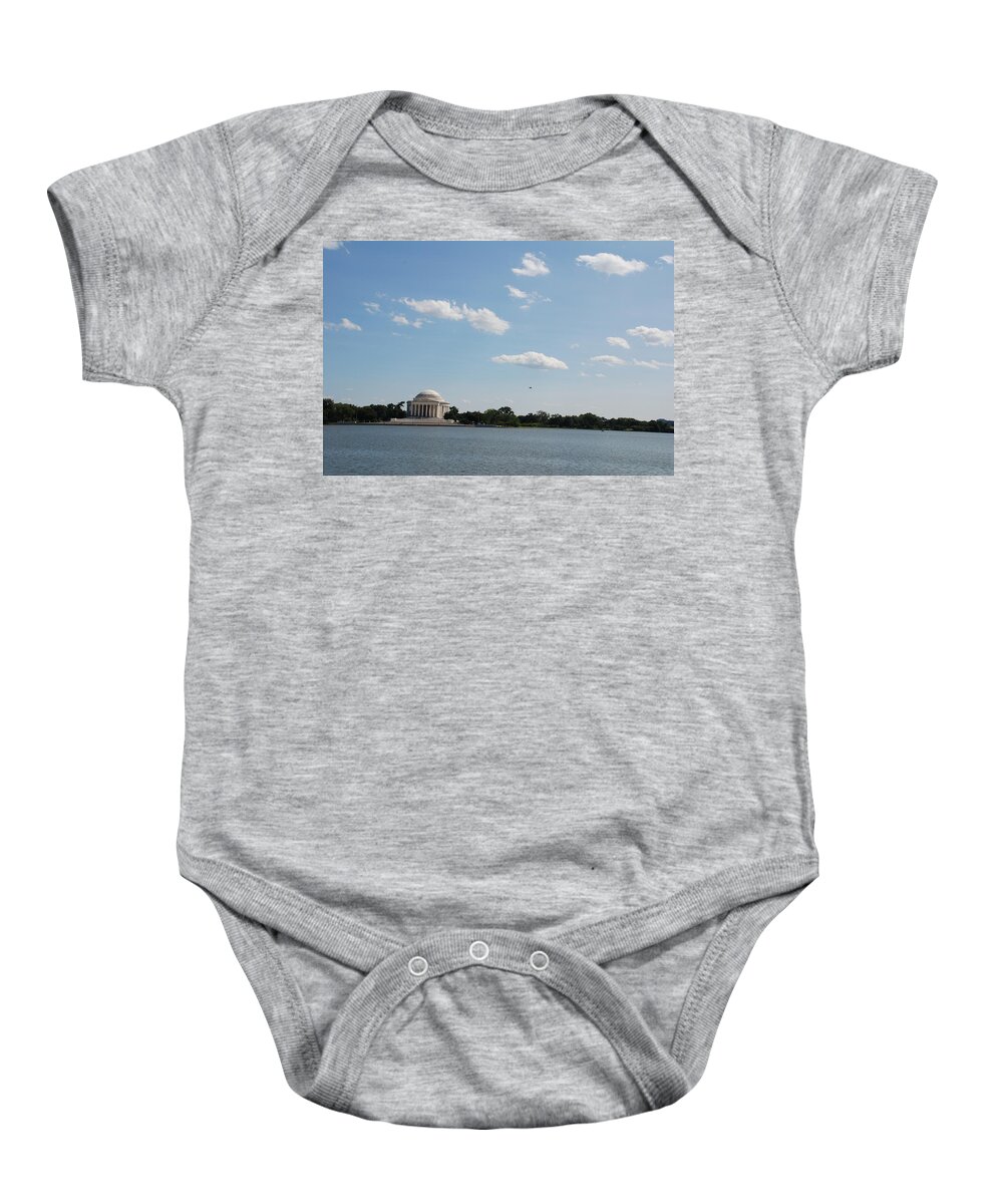 Declaration Of Independence Baby Onesie featuring the photograph Memorial by the Water by Kenny Glover
