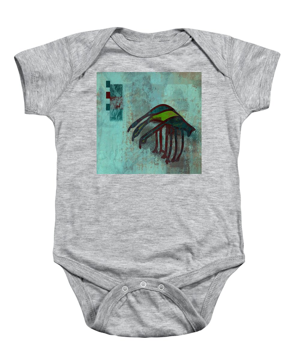 Birds Baby Onesie featuring the digital art 3 Egrets - j076073091a2bl by Variance Collections
