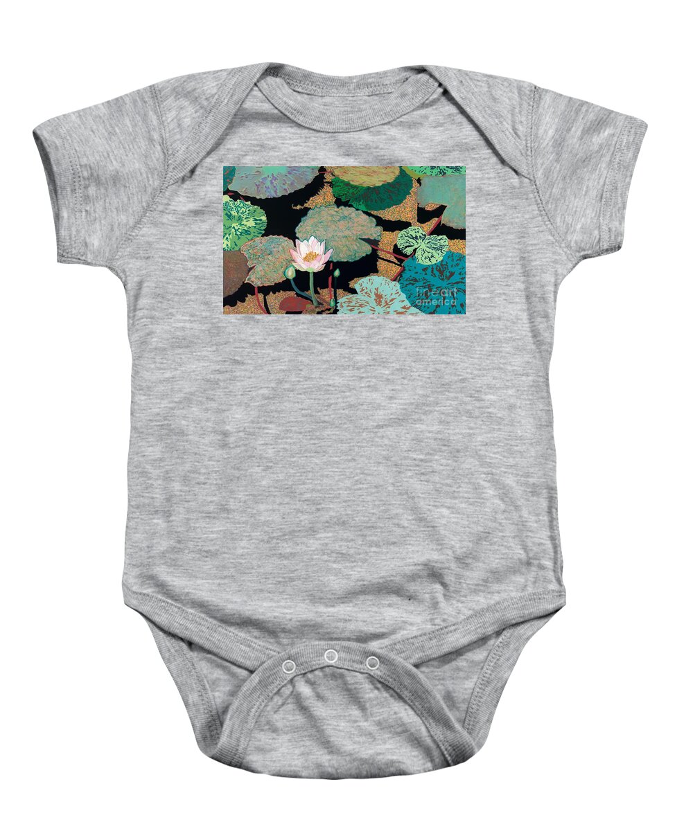 Landscape Baby Onesie featuring the painting Hot and Humid by Allan P Friedlander