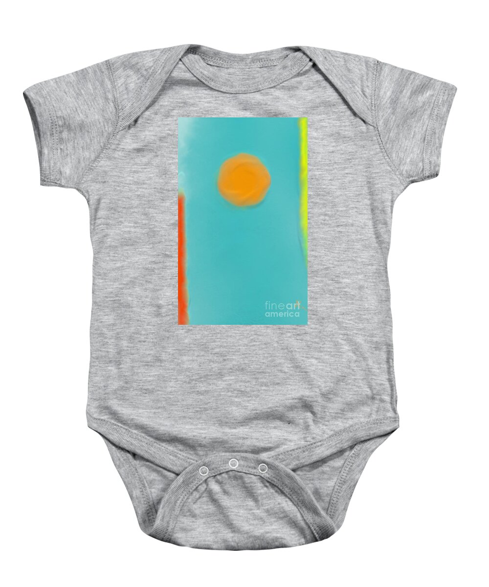 Artrage Baby Onesie featuring the painting Lily Pond #3 by Anita Lewis