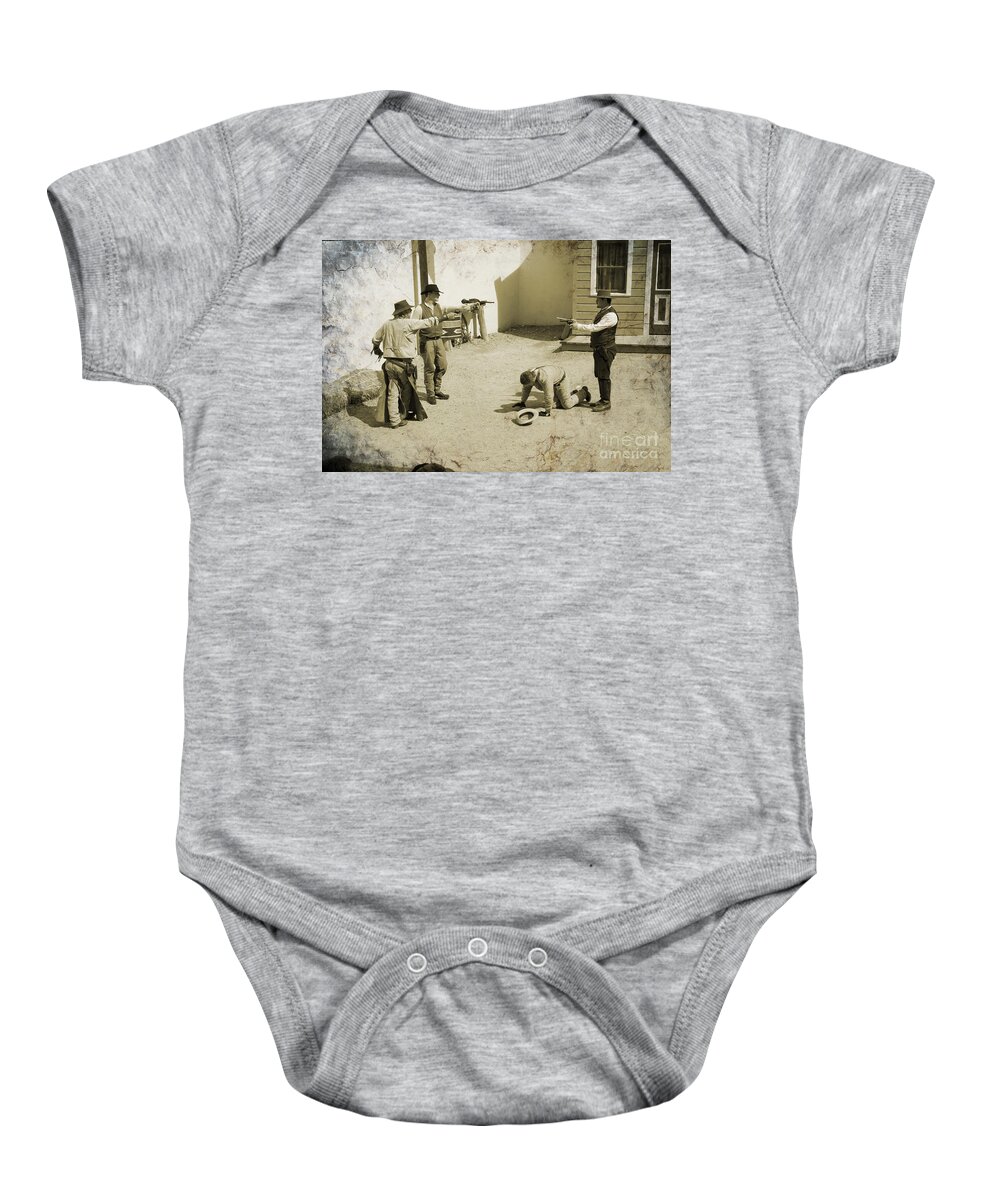 Tombstone Baby Onesie featuring the photograph 30 Seconds to Die in Tombstone by Brenda Kean