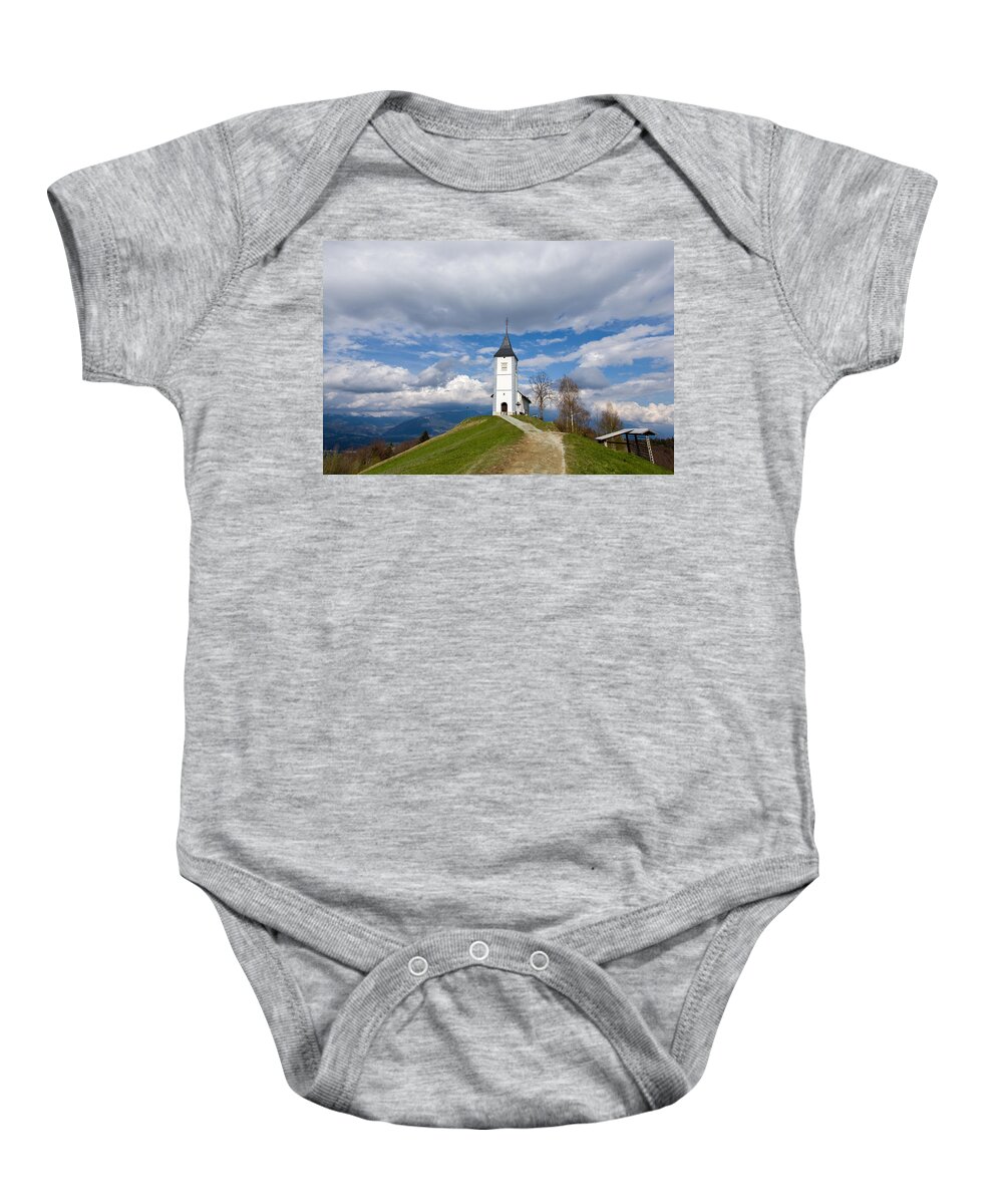 Jamnik Baby Onesie featuring the photograph Jamnik church of Saints Primus and Felician #5 by Ian Middleton