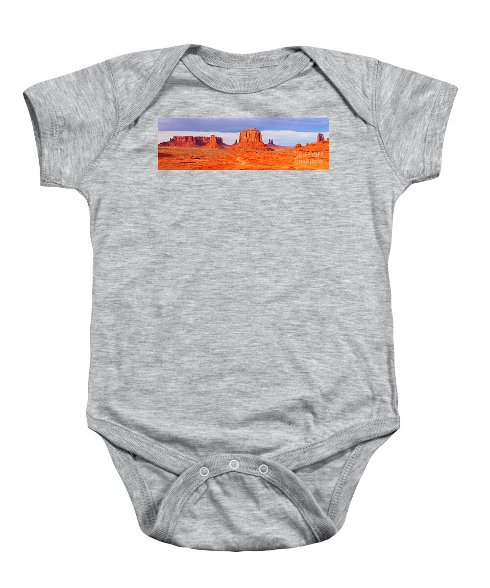 Monument Valley Baby Onesie featuring the photograph Monument Valley by Brian Jannsen