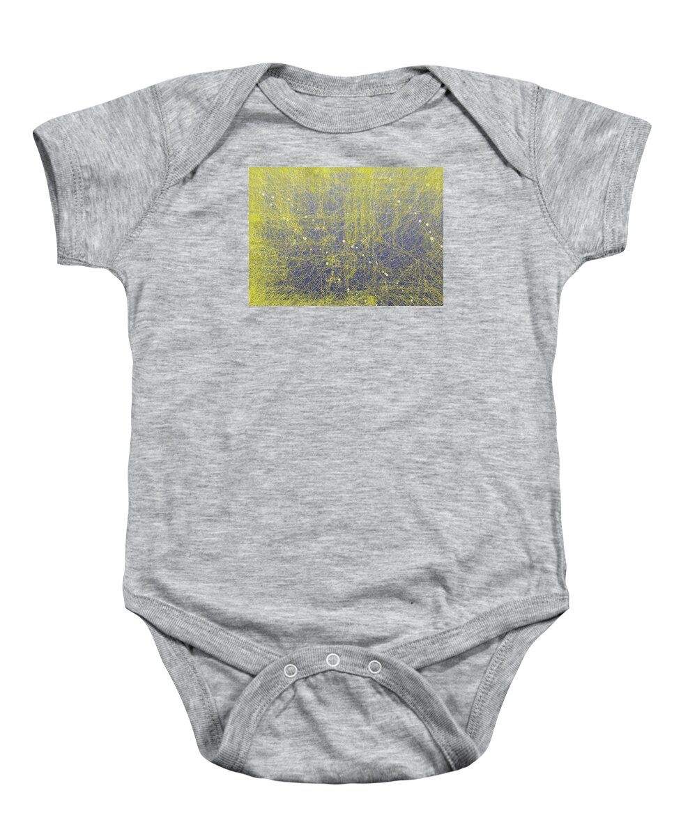 Abstract Baby Onesie featuring the digital art 5x7.l.1.28 by Gareth Lewis