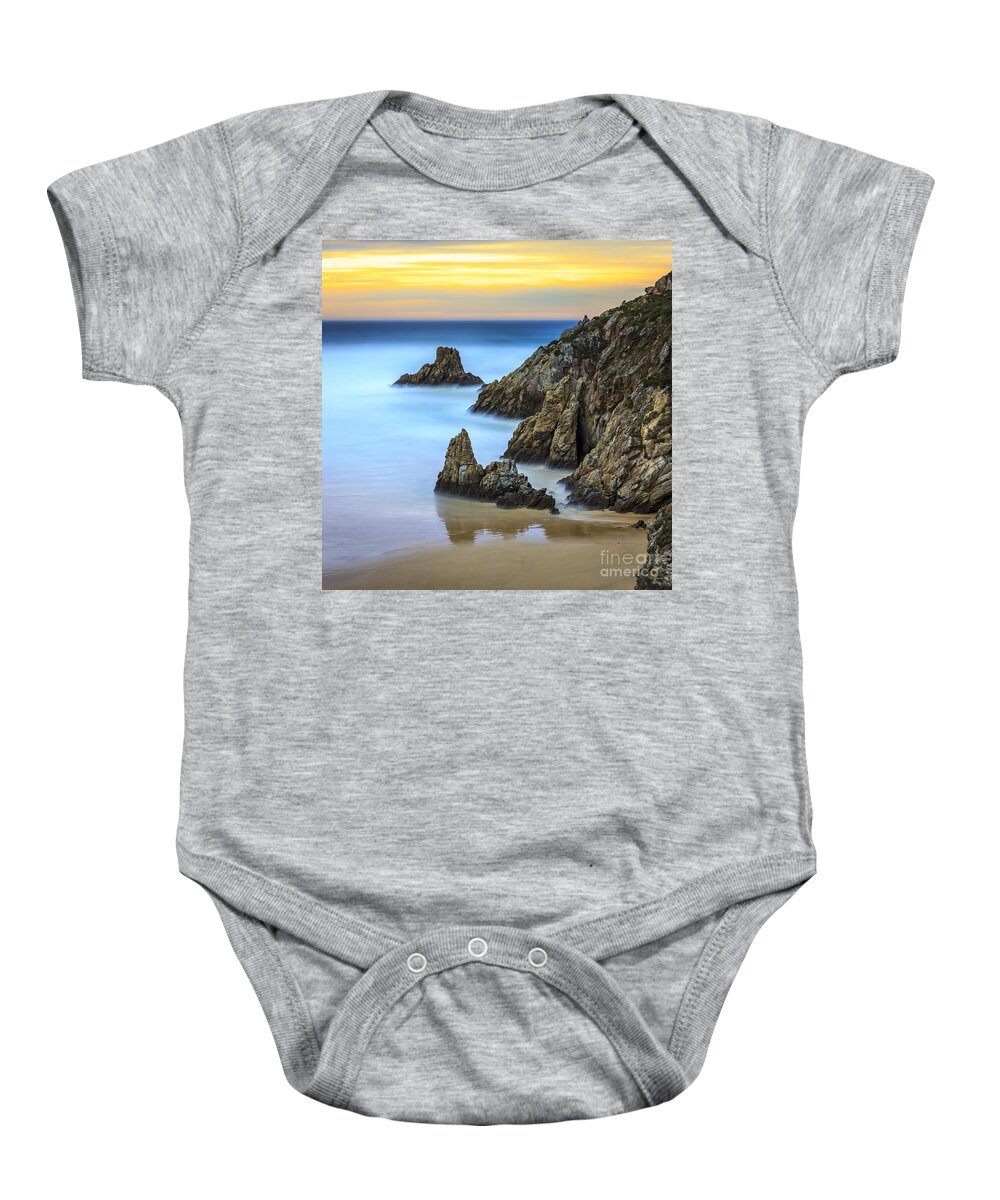 Campelo Baby Onesie featuring the photograph Campelo Beach Galicia Spain by Pablo Avanzini