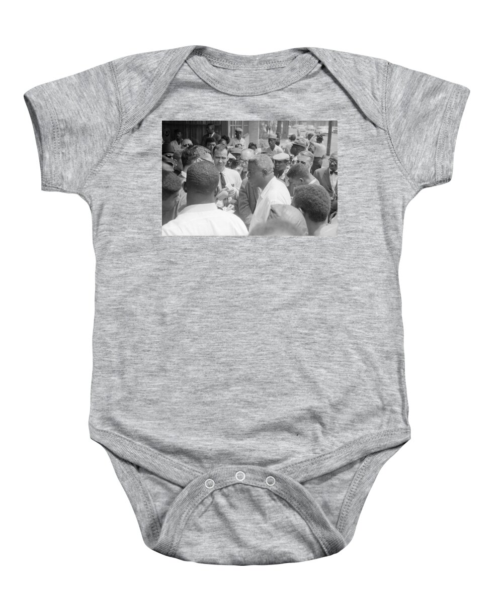 1963 Baby Onesie featuring the photograph Jackie Robinson (1919-1972) #8 by Granger