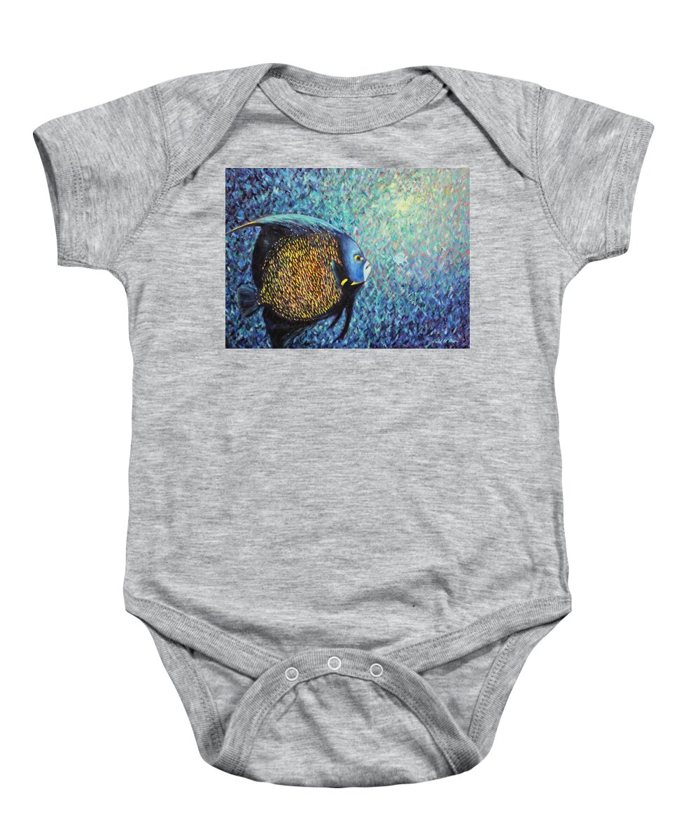 Sea Baby Onesie featuring the painting 9 am Meeting by Daniel W Green