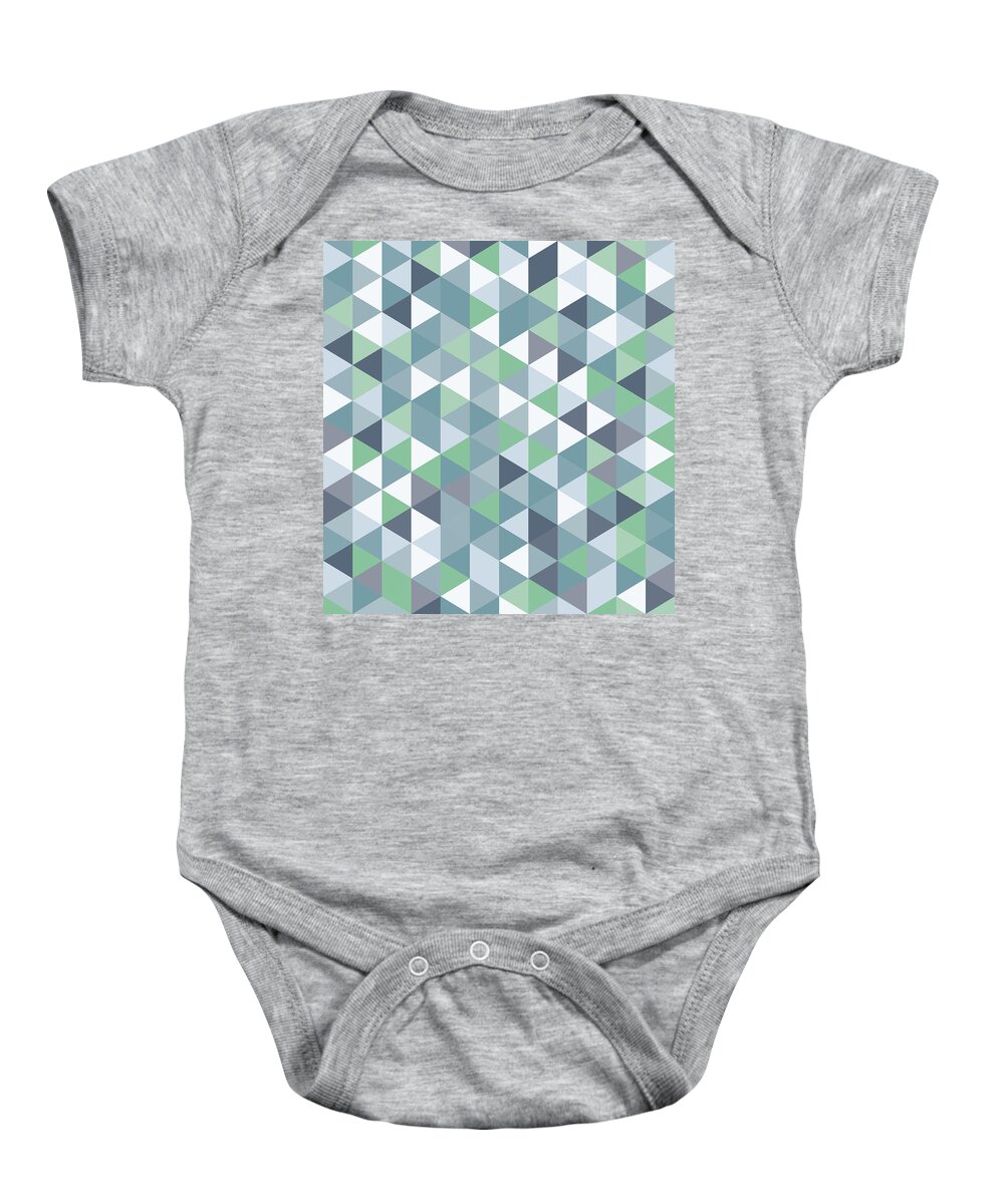 Abstract Baby Onesie featuring the digital art Pixel Art #93 by Mike Taylor