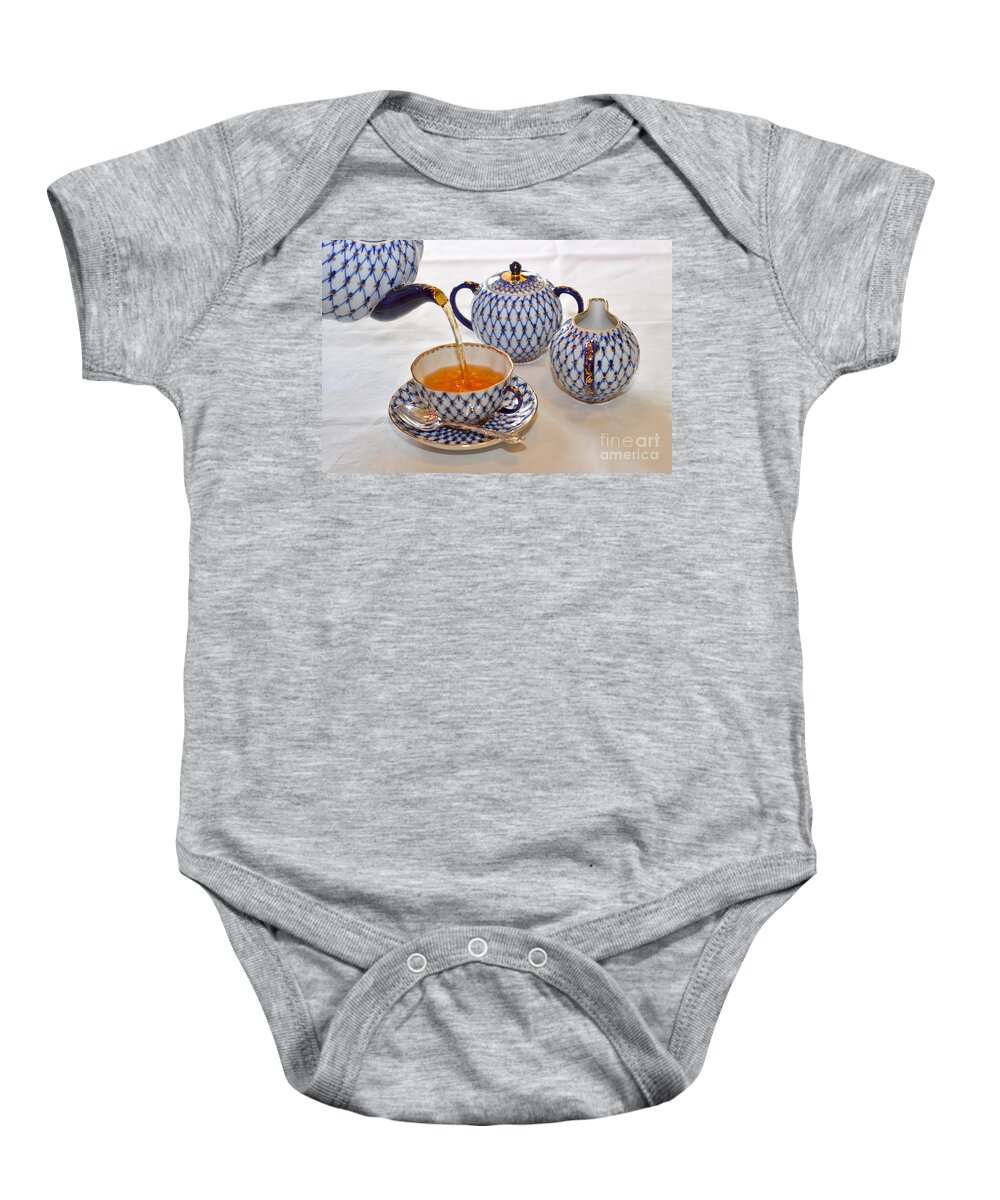 Tea Baby Onesie featuring the photograph A Cup of Tea by Louise Heusinkveld