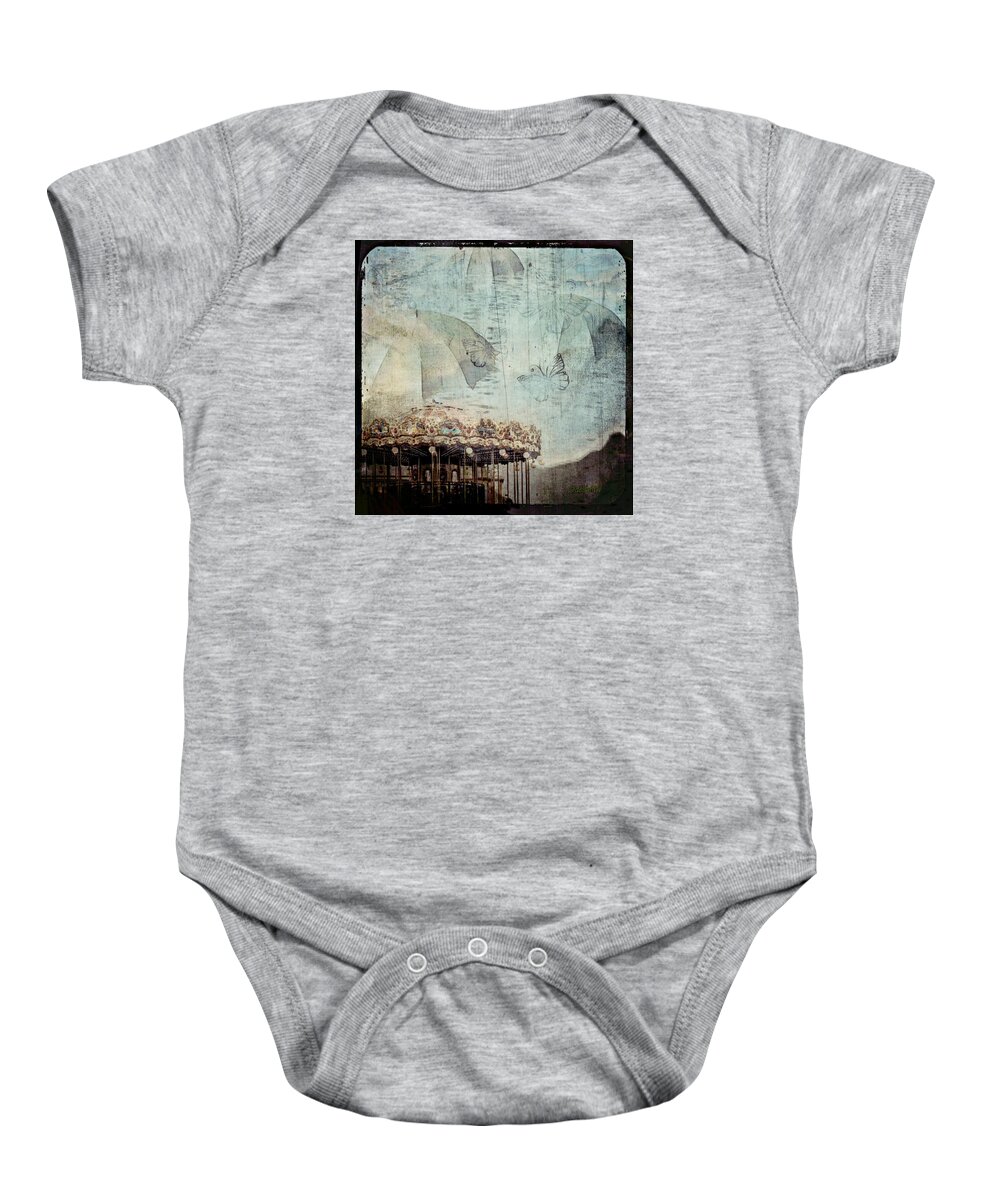 Beach Baby Onesie featuring the digital art A Day At The Beach by Delight Worthyn
