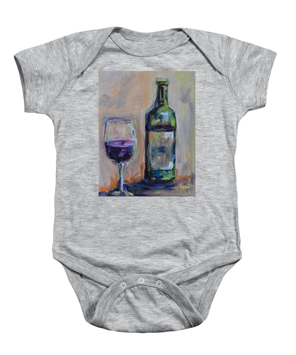 Wine Baby Onesie featuring the painting A Good Pour by Donna Tuten