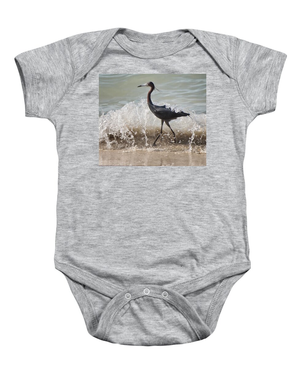 Jamaica Baby Onesie featuring the photograph A Morning Stroll Interrupted by Gary Slawsky