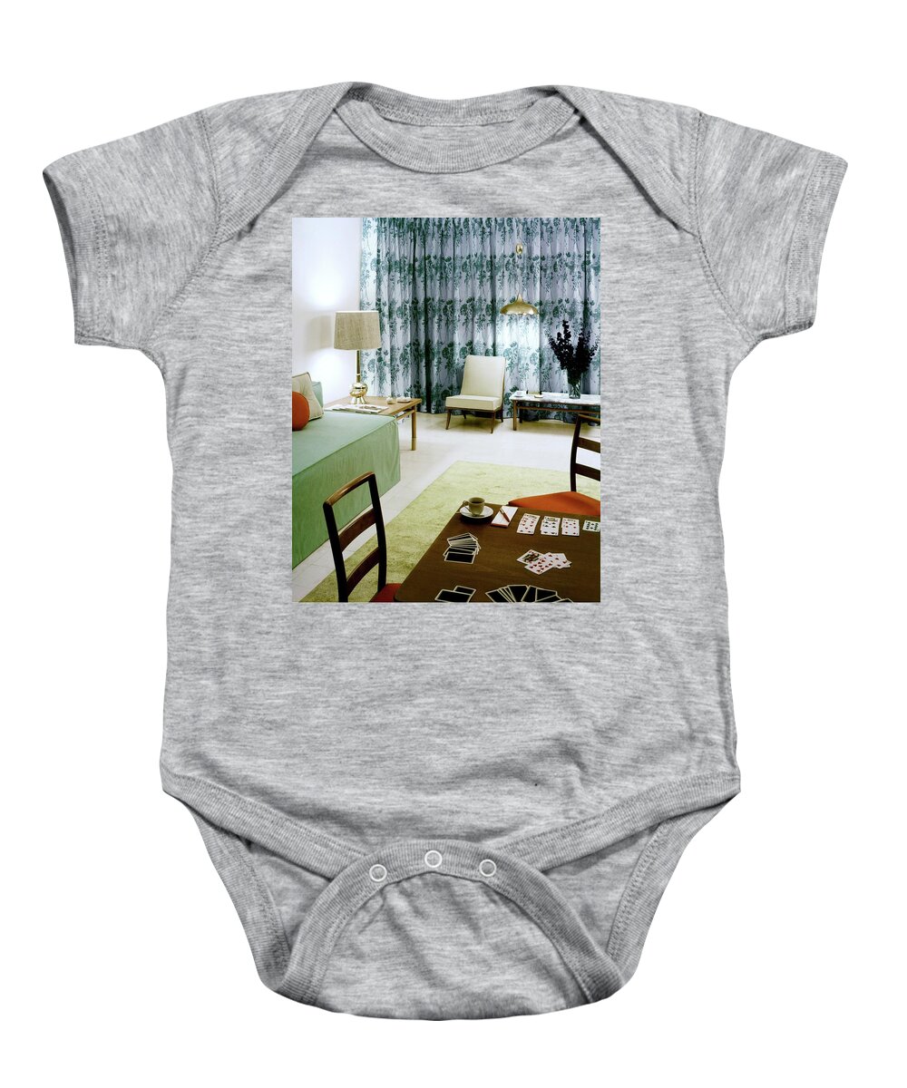 Charles Bloom Baby Onesie featuring the photograph A Retro Bedroom by Haanel Cassidy