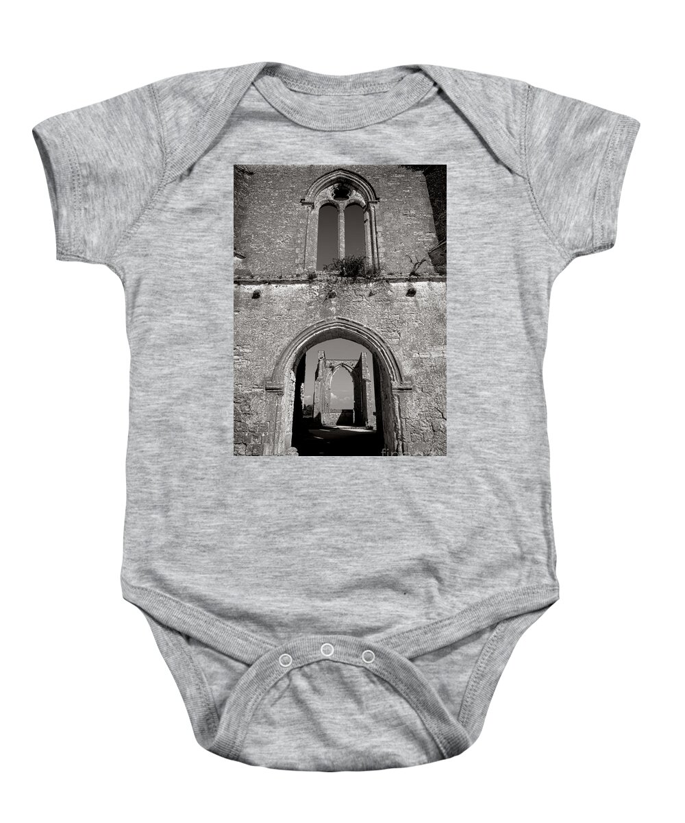 Medieval Baby Onesie featuring the photograph Abbey Ruin by Olivier Le Queinec