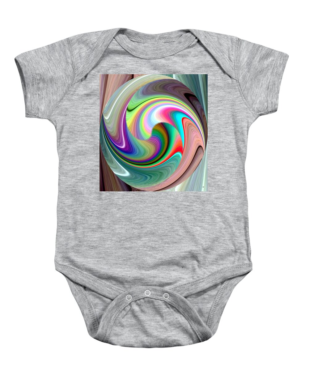 Abstract Fusion 241 Baby Onesie featuring the digital art Abstract Fusion 241 by Will Borden